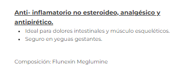 FLUMEGAN (Flunexin Meglumine) Solución Inyectable Frasco x 50 ml 