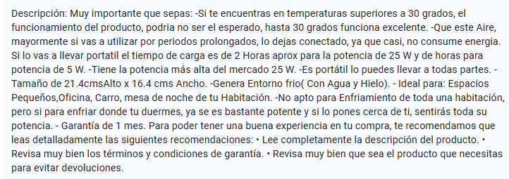 Aire Acondicionado de Escritorio de 25 W