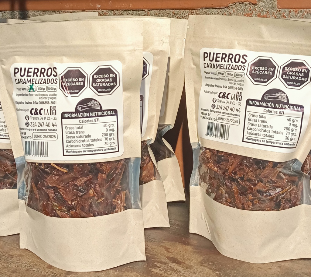 Puerros Caramelizados Bolsa x 150 grs