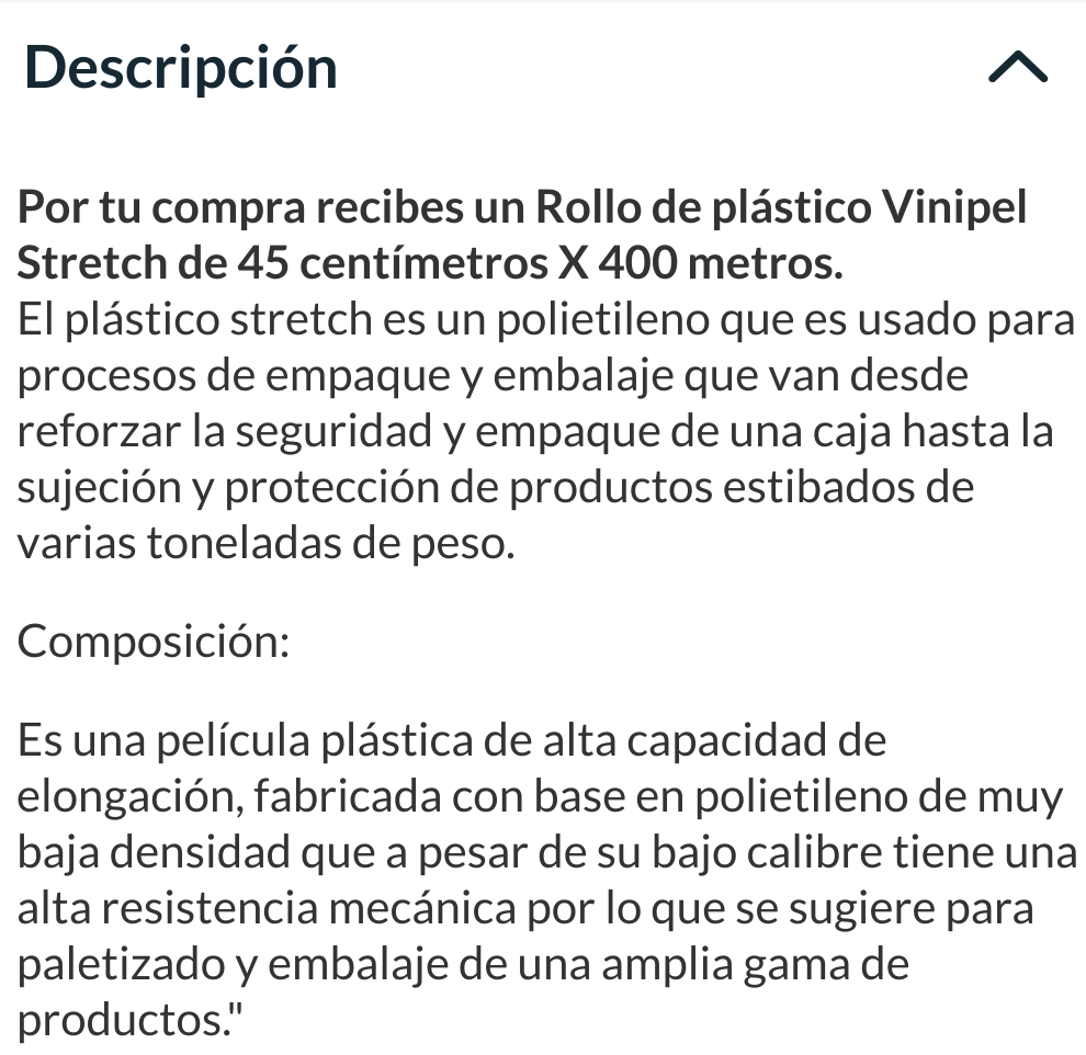 Rollo película Stretch transparente 12,5 x 200