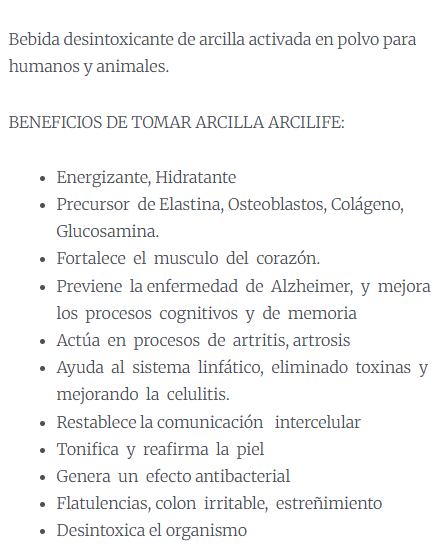Arcilife Polvo x 200 grs