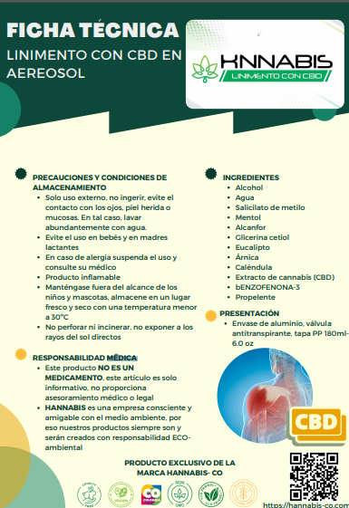 Knnabis Linimento con CBD Fco x 180 ml