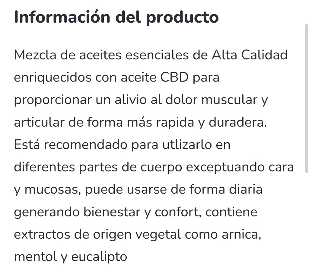 Knnabis Linimento con CBD Fco x 180 ml