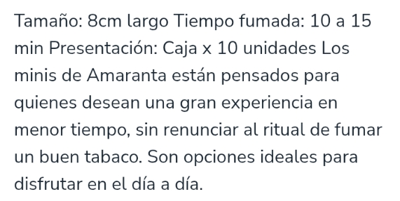 AMARANTA SUR MINIS X 10 UNID	8 CM