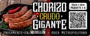 Chorizo crudo gigante 25x4 cms  paquete x 5.....Únicamente para Medellin y área Metropolitana 