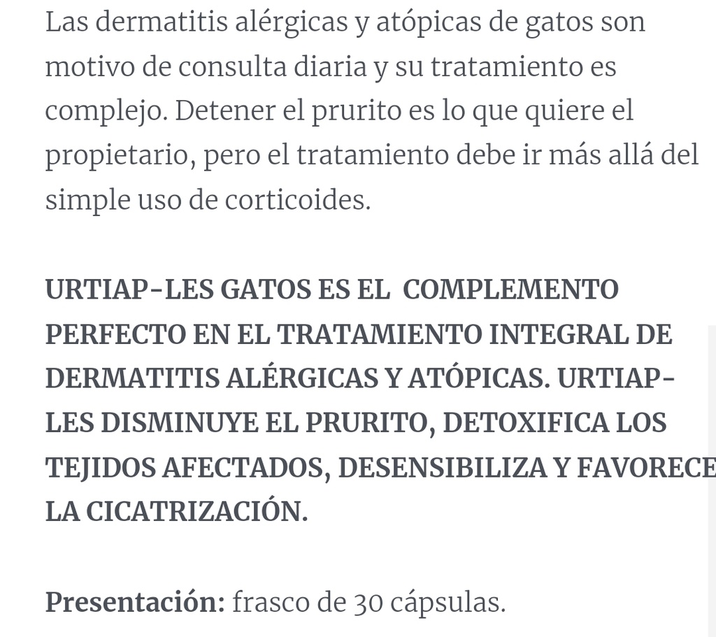 Urtiap-Les Gatos x 30 Cápsulas