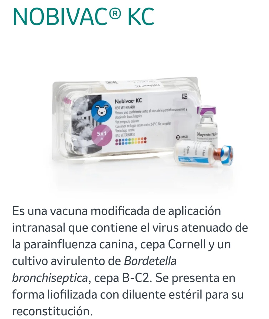 Vacuna Novibac KC (Tos de las perreras)