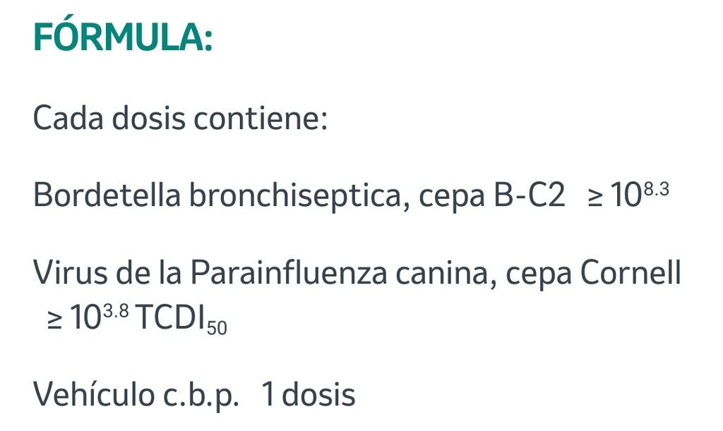 Vacuna Novibac KC (Tos de las perreras)