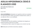 Aguja Desechable 30 x 1/2 x 100 uni