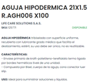 Aguja Desechable 21x1½ Caja x 100 Uni