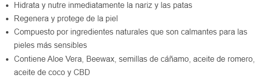 Aceite Humectante Patas y Narices con CBD x 100 ml  Hannapet