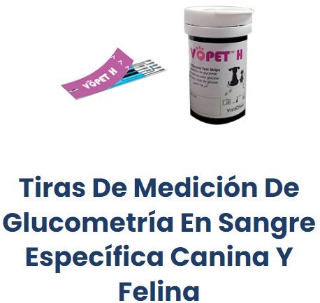 Tiras De Medición De Glucometría En Sangre Específica Canina Y Felina x 50 tiras 