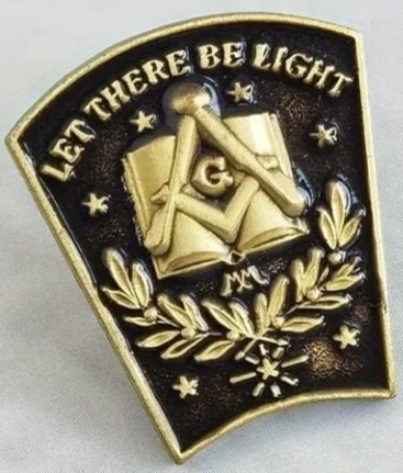 Pin masonico  "let there be light" 