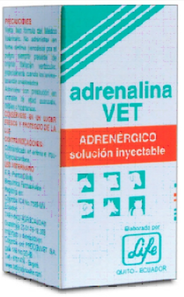 Adrenalina VET fco iny x 20 ml