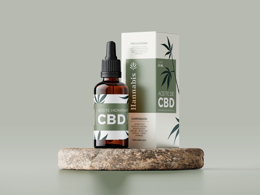 Hannabis Suplemento de Cannabis CBD OIL frasco gotero 25 ml