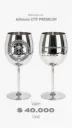 Copa Personalizada Vidrio Plateado