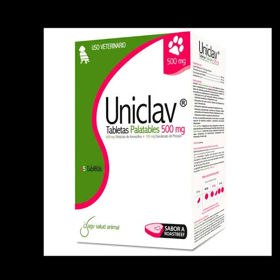 Uniclav Tabletas Palatables 500 mg Blister x 5 uni