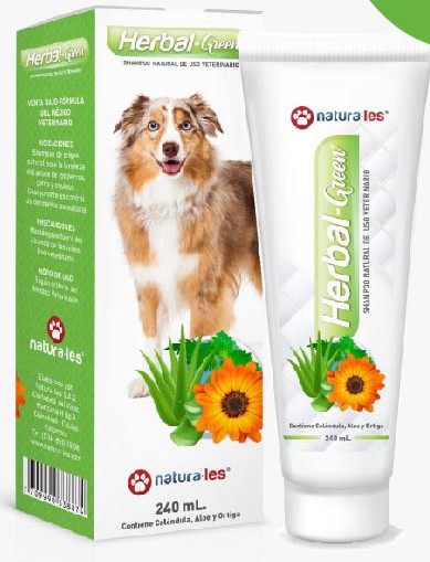 Shampoo Herbal Green Perros tubo 240 ml