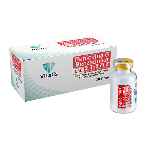 Penicilina Benzatinica 2'400.000 UI amp caja x 10 uni