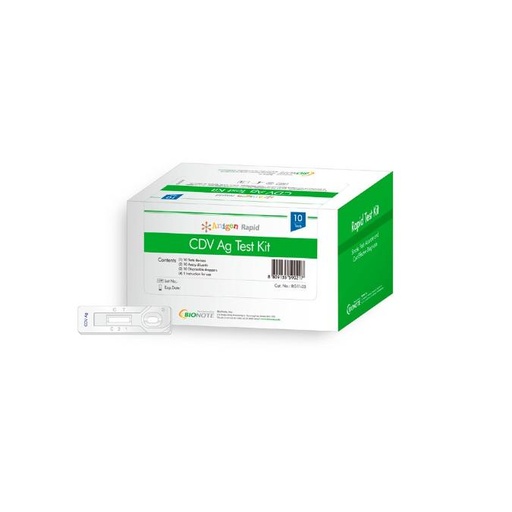 Prueba Rápid del Antígeno del Virus del Distemper canino CDV Ag  (test moquillo canino)