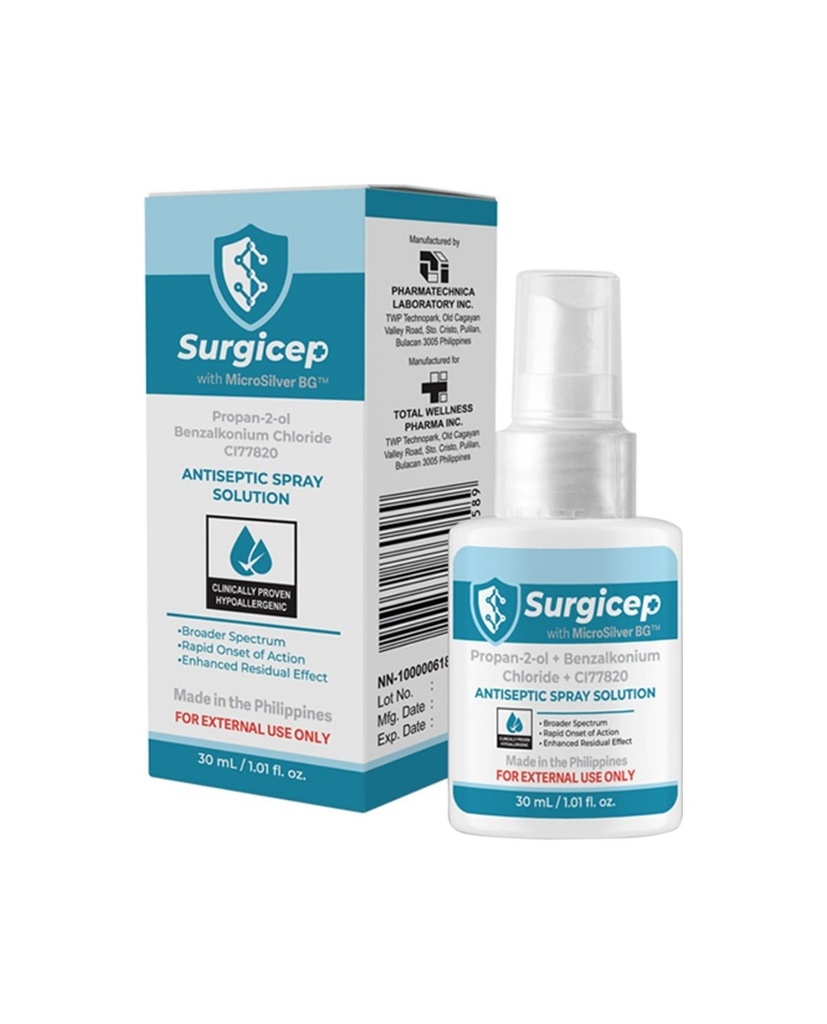 Surgicep Antiséptico Spray con Iones de Plata 