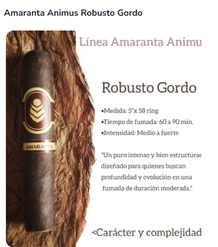 Amaranta Animus Robusto Gordo