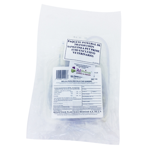 Kit Bolsa para Transfusión Sanguínea de uso Veterinario